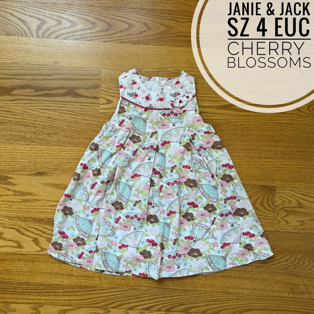 4T Janie and Jack vintage Cherry Blossom Dress